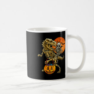 Mug Citrouille d'Halloween de dinosaure squelette pour