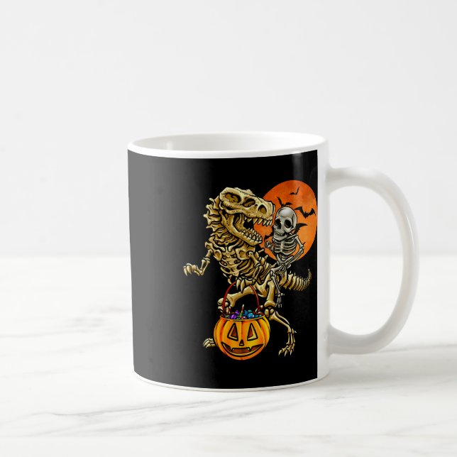 Mug Citrouille d'Halloween de dinosaure squelette pour (Droite)
