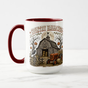 Mug Citrouille d'Halloween de la grange de tracteur ag