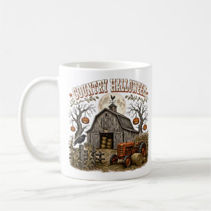 Mug Citrouille d'Halloween de la grange de tracteur ag