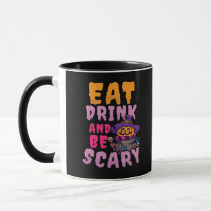 Mug Citrouille d'Halloween Manger Boire Soyez Effrayan
