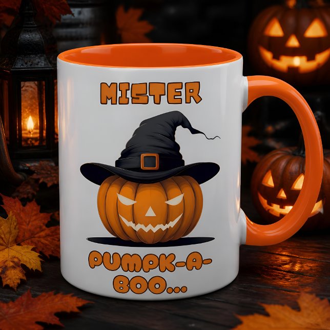 Mug Citrouille d'Halloween Mister Pumpk-A-Boo (Créateur téléchargé)