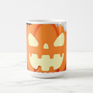 Mug Citrouille éffrayant et horloge d'Halloween fantôm