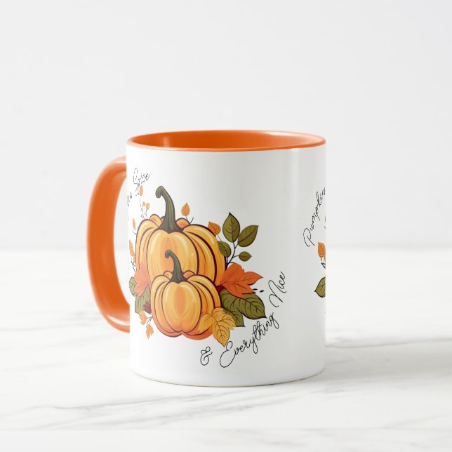 Mug Citrouille Épicée & Tout Chouette (Double) (Devant gauche)