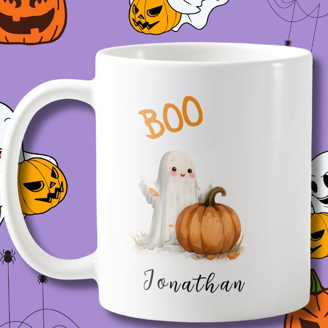 Mug Citrouille fantôme de Halloween BOO  (Créateur téléchargé)