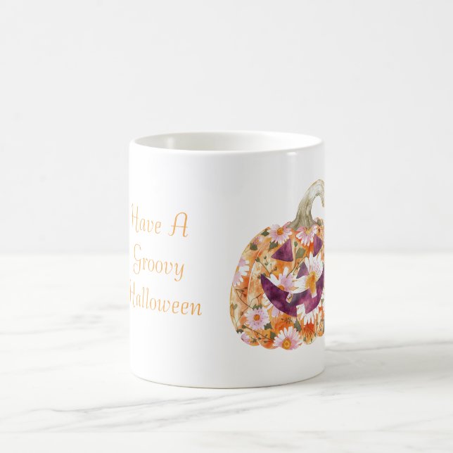 Mug Citrouille Fleurie Groovy Halloween (Centre)