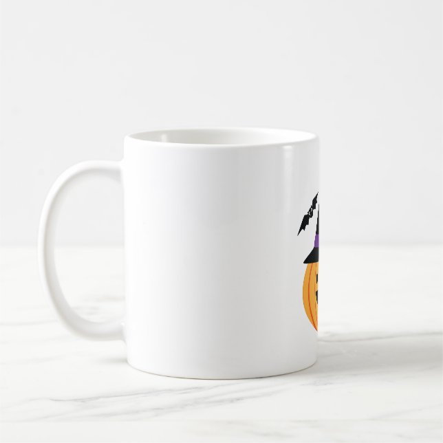 Mug Citrouille Halloween Jack-o'-lantern Bat (Gauche)