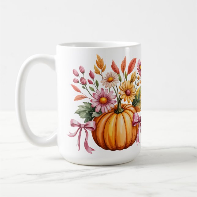 Mug Citrouille Halloween T-Shirt - Mignonne automne (Gauche)
