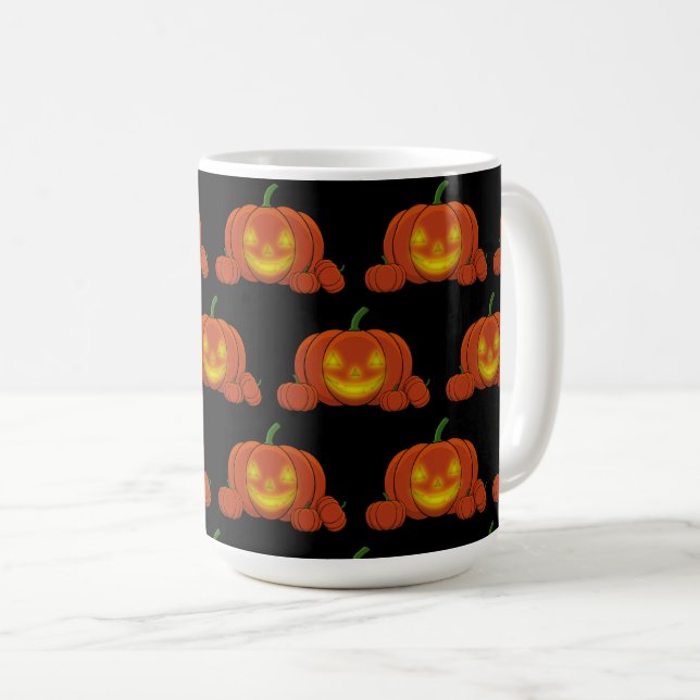 Mug Citrouille Jack-o-lanterne (Devant droit)