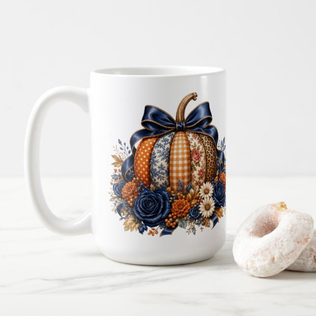 Mug Citrouille Navy (Avec donut)