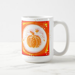 Mug Citrouille orange, Automne, Action de grâce, Hallo