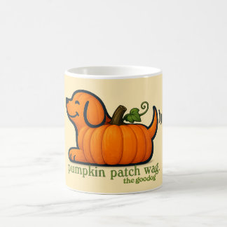 Mug Citrouille Orange Clair Amoureux de Chien d'Automn