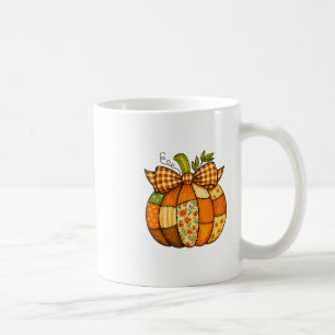 Mug Citrouille patchwork d'automne Halloween Thanksgiv