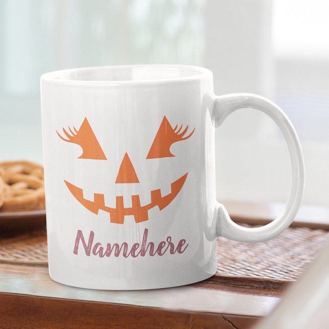 Mug Citrouille personnalisée Jack O Lantern Halloween  (Créateur téléchargé)