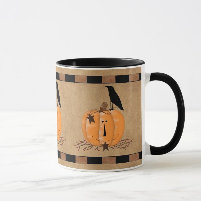 Mug Citrouille primitif du pays (Droite)