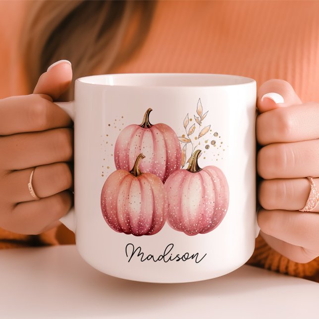 Mug Citrouille rose personnalisé (Créateur téléchargé)