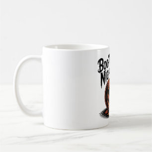 Mug Citrouille souriant avec feuilles d'automne design