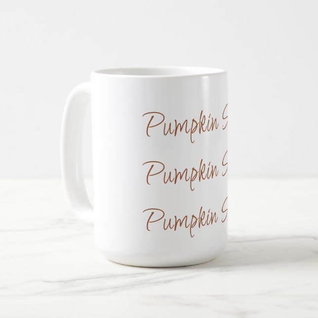 Mug Citrouille Spice Simple Stylo Typographie (Devant gauche)