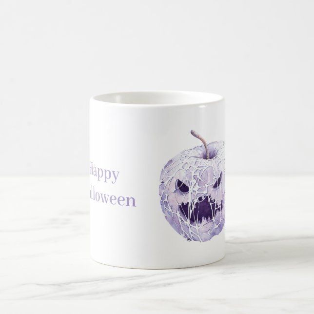 Mug Citrouille violette d'Halloween (Centre)