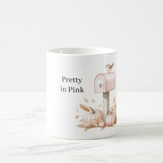 Mug Citrouilles Boîte aux Lettres Rose Oiseau (Centre)