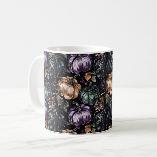 Mug Citrouilles Bronze Vert Pourpre (Devant gauche)