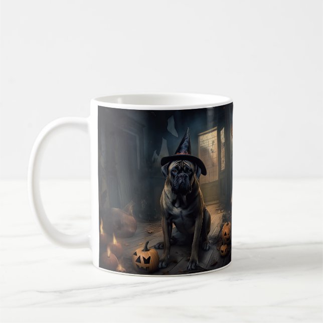 Mug Citrouilles Bullmastiff Halloween Épouvantables (Gauche)