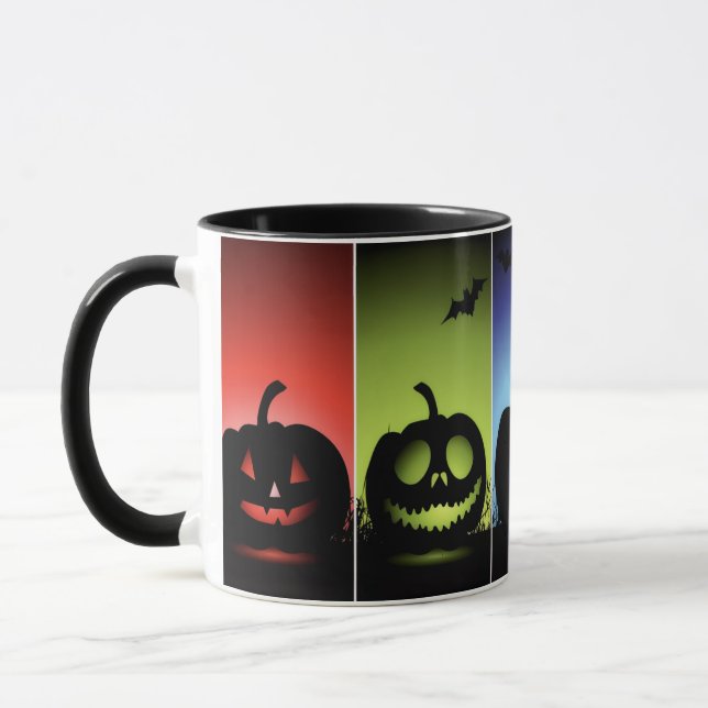 Mug Citrouilles colorées d'Halloween (Gauche)