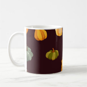 Mug Citrouilles colorés : Élégance d'automne foncé.