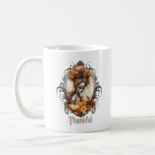 Mug Citrouilles de Dame Flippante Gothiques de Remerci