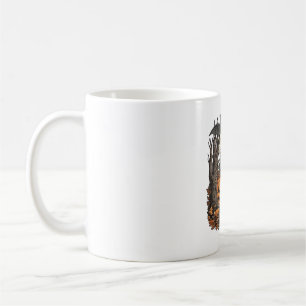 Mug Citrouilles d'Halloween Chat Gris Chauve-Souris Pl