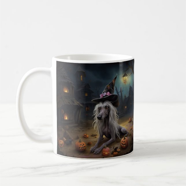 Mug Citrouilles d'Halloween effrayantes à crête chinoi (Gauche)