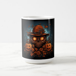 Mug Citrouilles et Crâne Floraux
