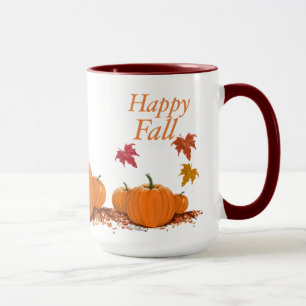 Mug Citrouilles et Feuilles de Happy Fall