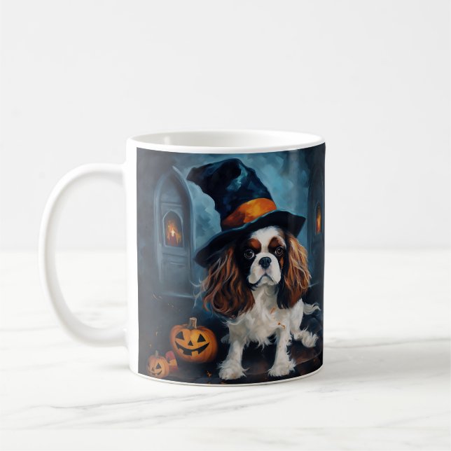Mug Citrouilles Halloween Épouvantables Cavalier King (Gauche)