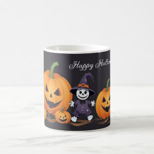 Mug Citrouilles Mignonnes et Petit Épouvantail Hallowe
