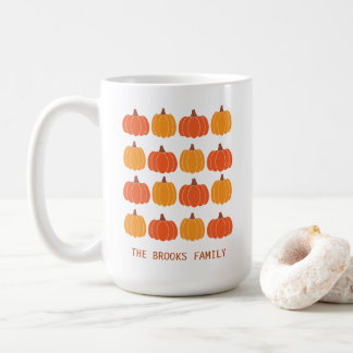 Mug Citrouilles Mignonnes Famille Personnalisée Saison