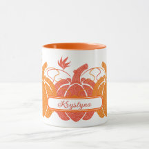 Citrouilles oranges personnalisées Cadeau d'automn