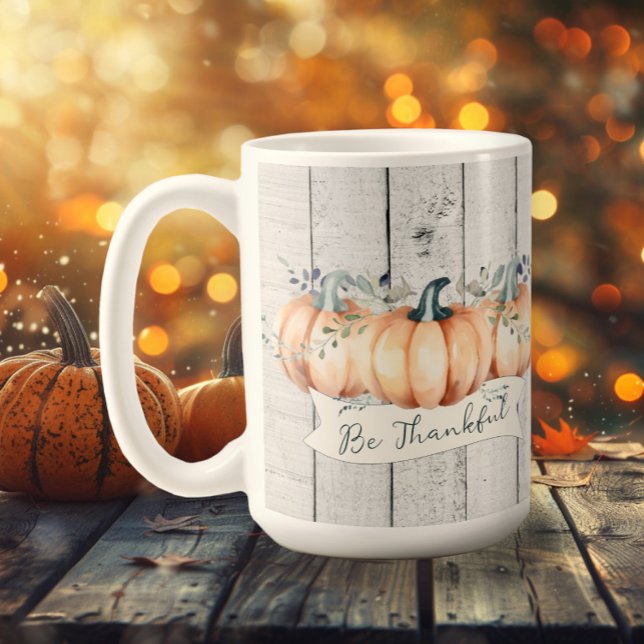 Mug Citrouilles rustiques à l'aquarelle (Watercolor Rustic Pumpkins Coffee Mug)
