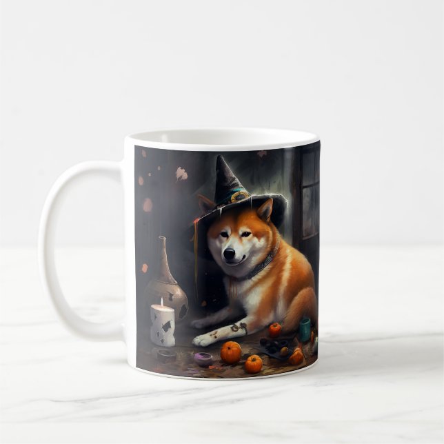 Mug Citrouilles Shiba Inu Halloween Épouvantables (Gauche)