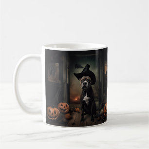 Mug Citrouilles Staffordshire Terrier Halloween Épouva