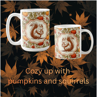 Mug Citrouilles Vintage Écureuil de William Morris