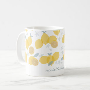 Mug Citrus citrons Motif Nom personnalisé