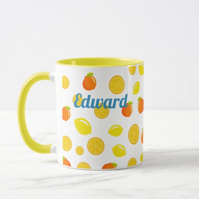 Mug Citrus joyeux : Citrons & Oranges (Gauche)