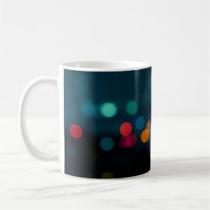 Mug City night light flur bokeh, déconcentré backgroun