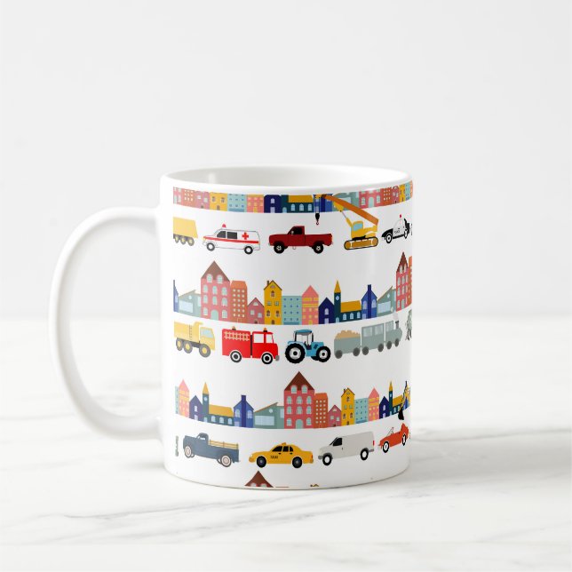Mug City Transportation Vehicles Trucks Cars Kids (Gauche)