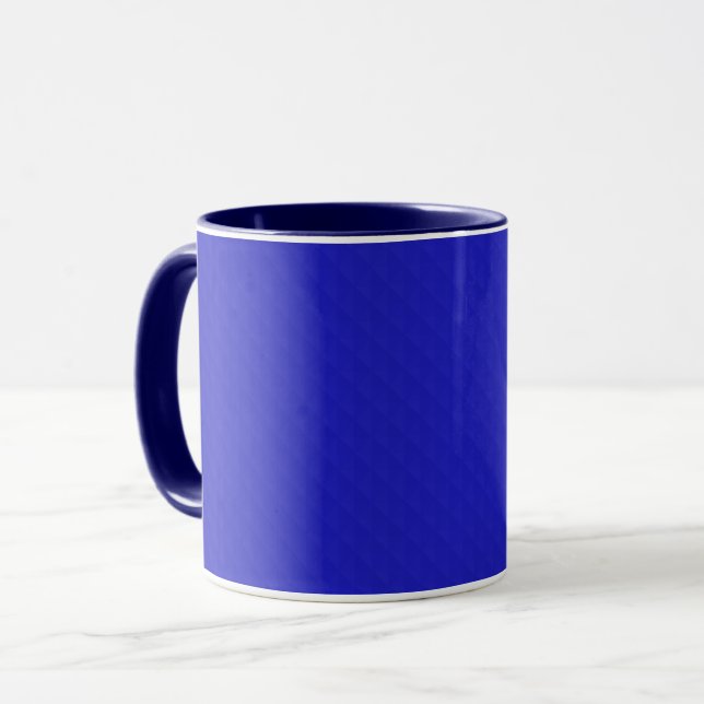 Mug Clair Solide néon bleu texturé.  (Devant gauche)