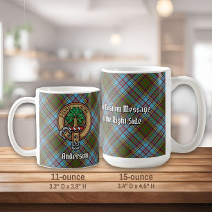 Mug Clan Anderson Crest sur Tartan