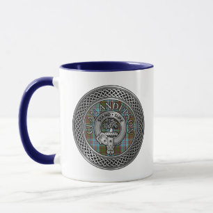 Mug Clan Anderson Crest & Tartan Knot