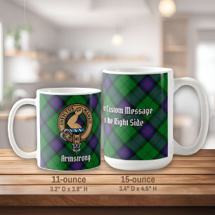Mug Clan Armstrong Crest sur Tartan
