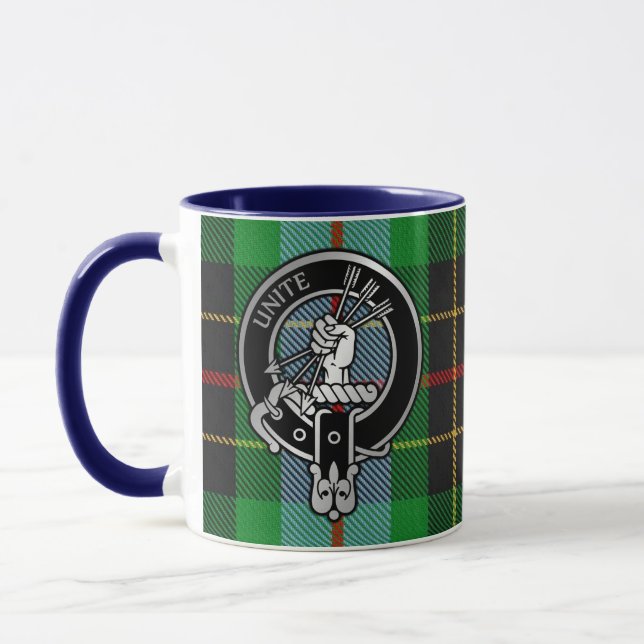 Mug Clan Brodie Crest & Hunter Tartan (Gauche)